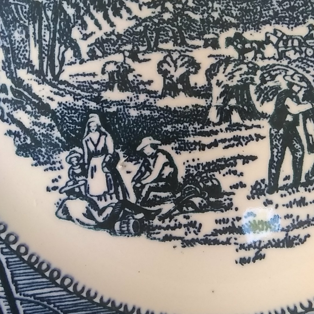 Blue and white vintage small plate - Picture 3 of 4